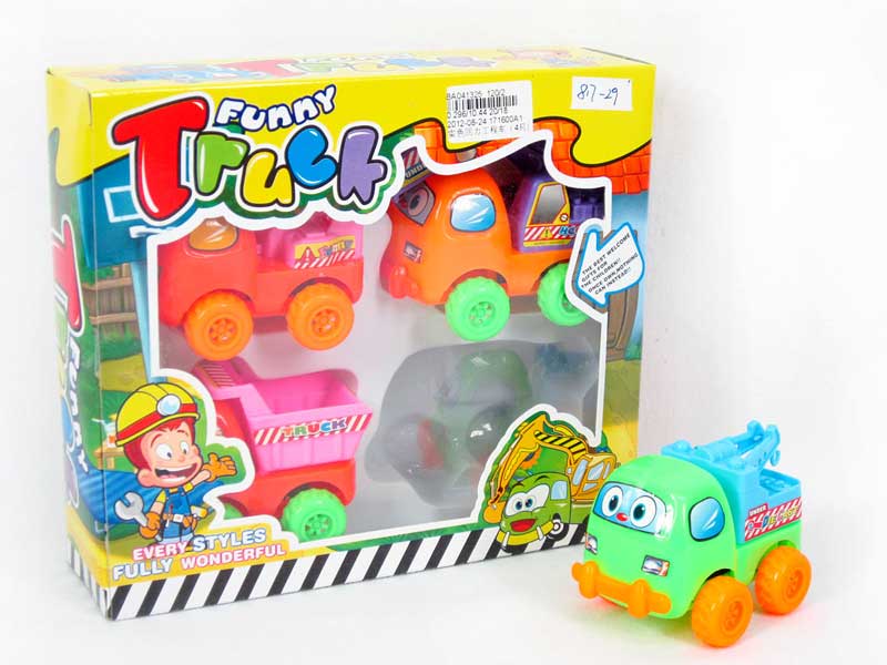 Pull Back Construction Car(4in1) toys