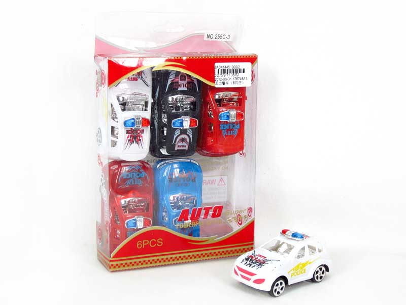 Pull Back Police Car(6in1) toys