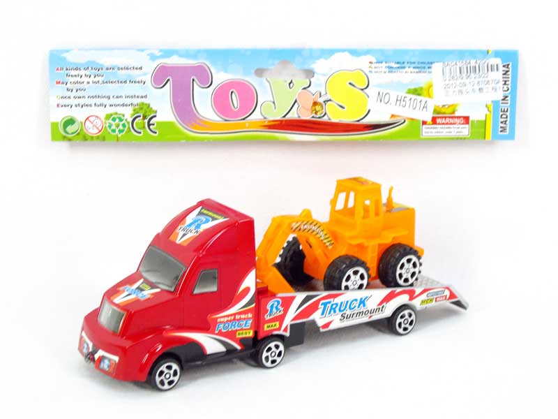 Pull Back Truck Tow Construction Truck W/L(2C) toys
