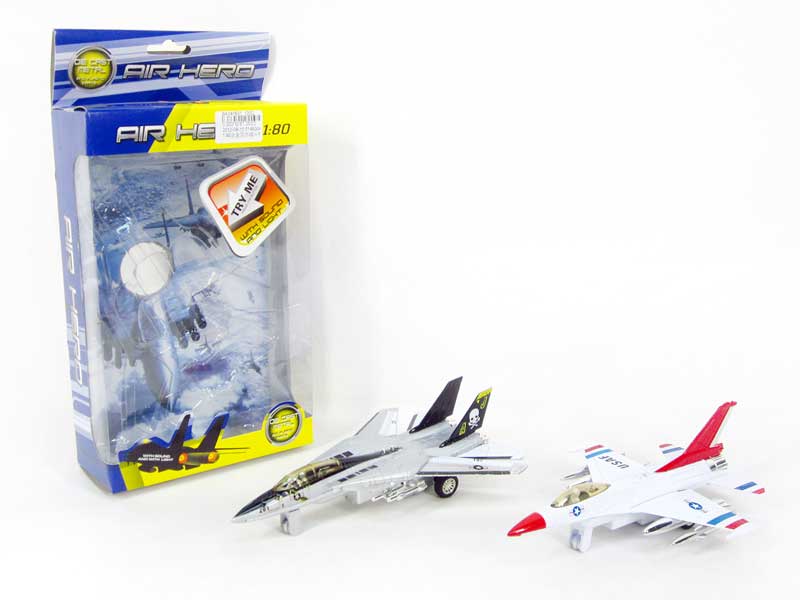 1:80 Die Cast Airplane Pull Back W/L_S(2S2C) toys