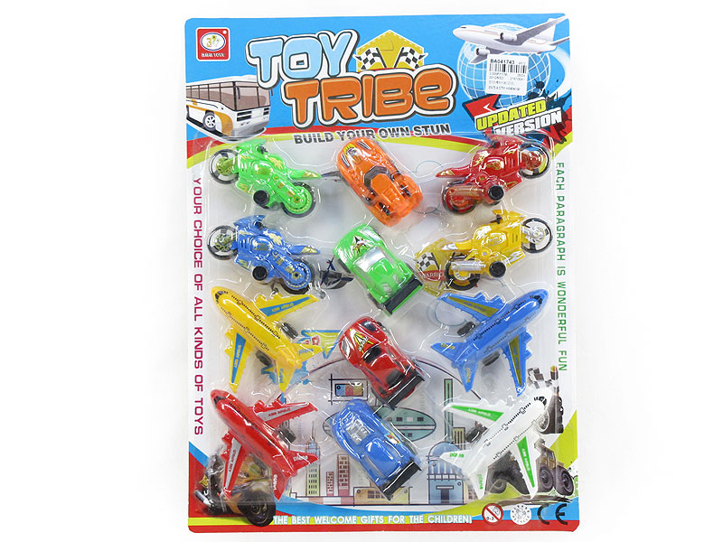 Pull Back Car & Motorcycle & Airplane(12in1) toys