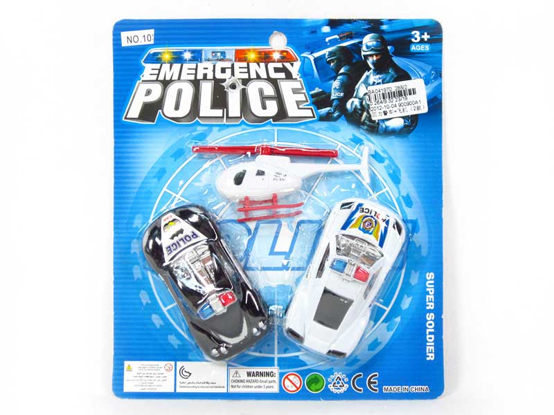 Pull Back Police Car & Airplane(2S) toys