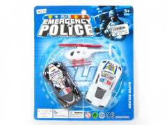 Pull Back Police Car & Airplane(2S)