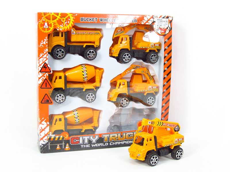 Pull Back Construction Truck(6in1) toys