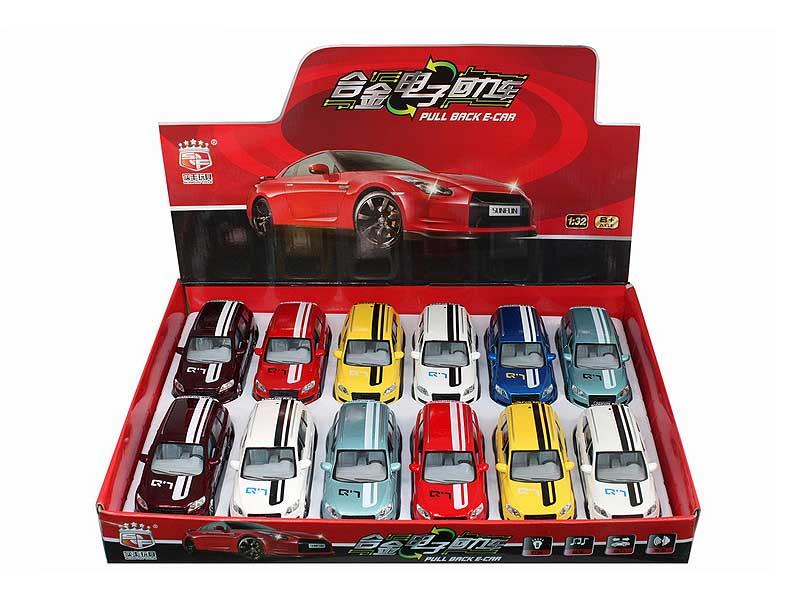 1:32 Die Cast Car Pull Back W/L_IC(12in1) toys