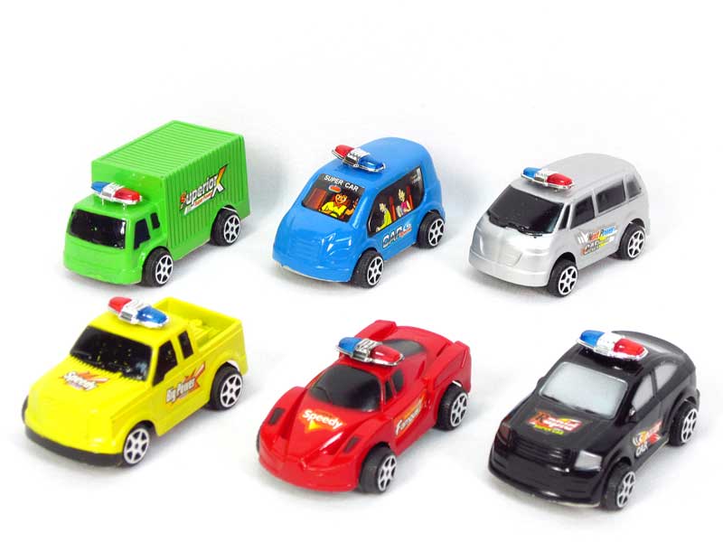 Pull Back Police Car(6in1) toys