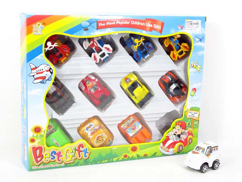 Pull Back Car & Pull Back Motorcycle(12in1) toys