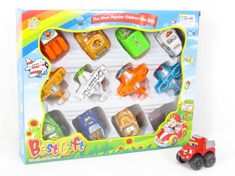Pull Back Car & Airplane(12in1) toys