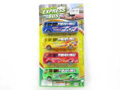 Pull Back Bus(4in1) toys