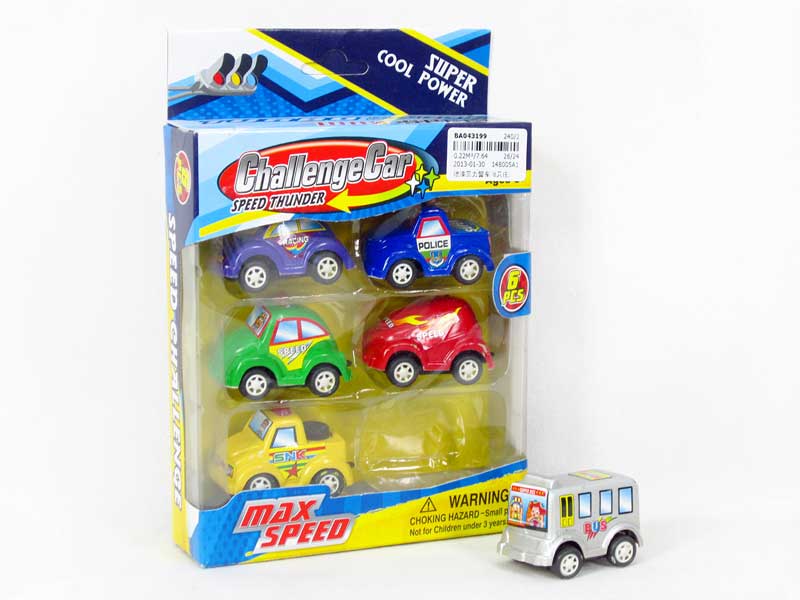 Pull Back Police Car(6in1) toys