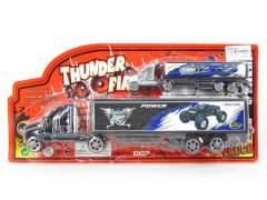 Pull Back Container Truck & Free Wheel Tow Truck(2in1)