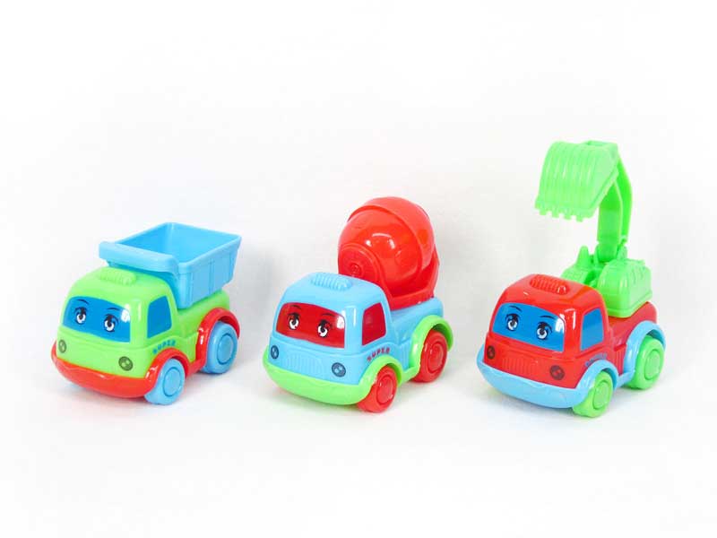 Pull Back Cartoon Construction Truck(3S) toys
