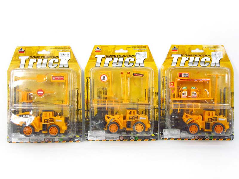 Pull Back Construction Truck W/Guide(3S) toys