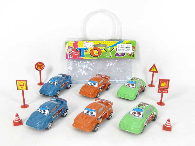Pull Back Car W/Guide(6in1) toys