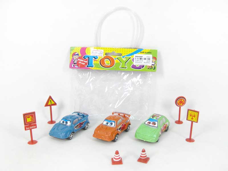 Pull Back Car W/Guide(3in1) toys