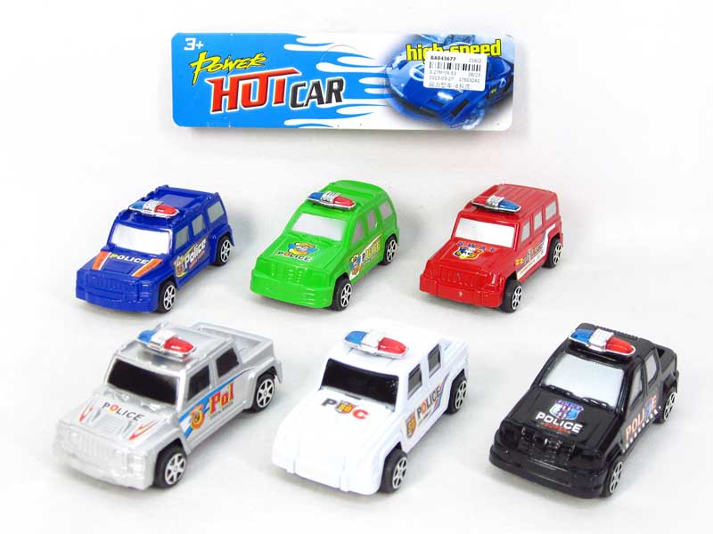 Pull Back Police Car(6in1) toys