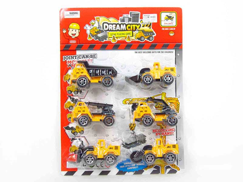 Pull Back Construction Truck(6in1) toys