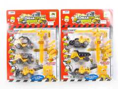 Pull Back Construction Car Set(3in1)