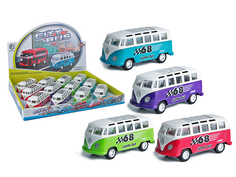 Die Cast Bus Pull Back(12in1) toys