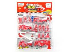 Pull Back Fire Engine Set(4in1)
