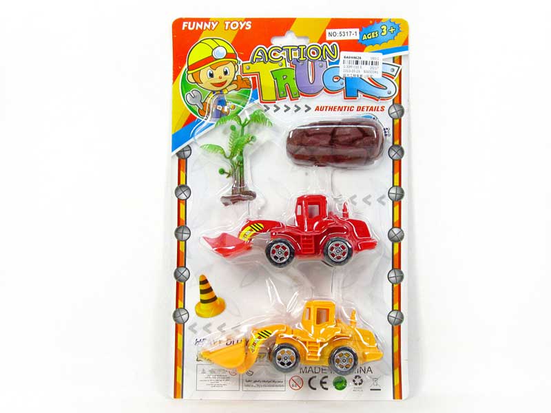 Pull Back Construction Truck Set(2in1) toys