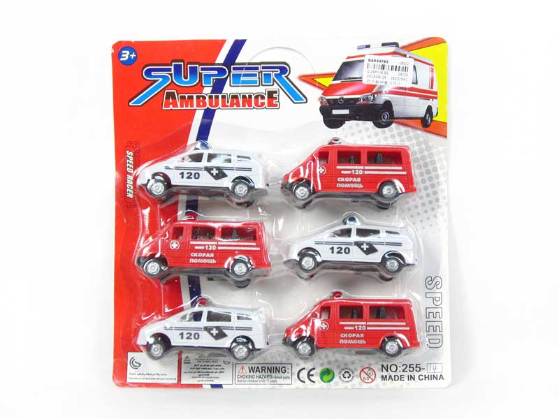 Pull Back Ambulance(6in1) toys