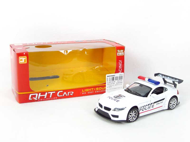 1:33 Die Cast Police Car Pull Back(3S2C) toys