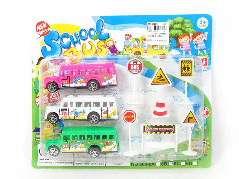 Pull Back Car & Road sign toys