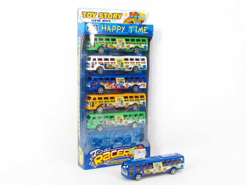 Pull Back Bus(6in1) toys