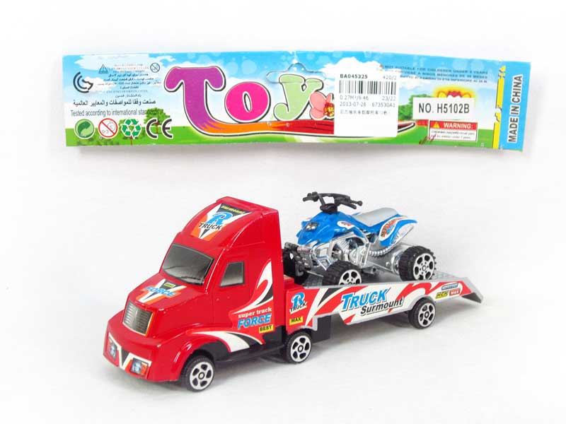 Pull Back Truck Tow Motorcycle(2C) toys