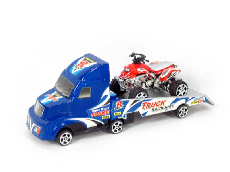 Pull Back Truck Tow Motorcycle(2C) toys