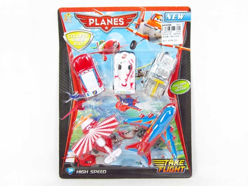 Pull Back Car & Airplane(6in1) toys