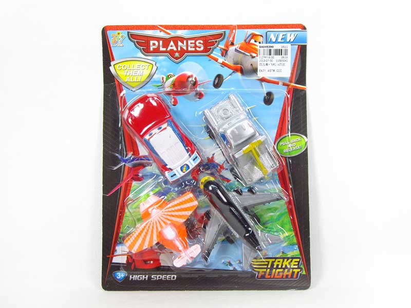 Pull Back Car & Airplane(4in1) toys