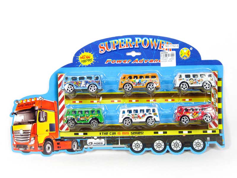Pull Back Bus(6in1) toys
