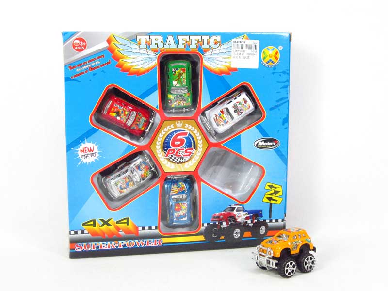 Pull Back Car(6in1) toys