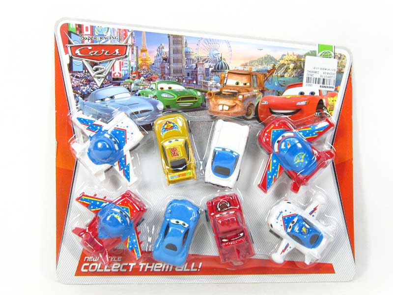 Pull Back Plane(8in1) toys