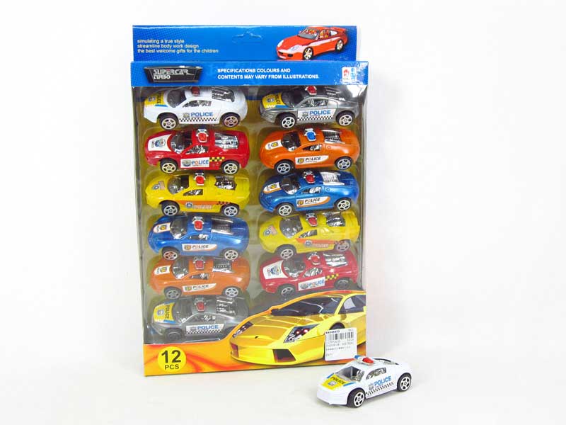 Pull Back Police Car(12in1) toys