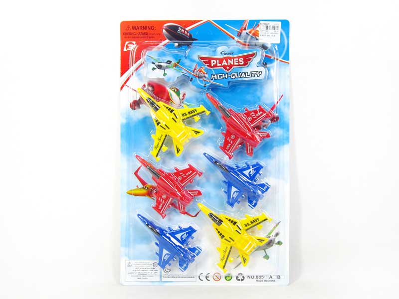 Pull Back Plane(6in1) toys