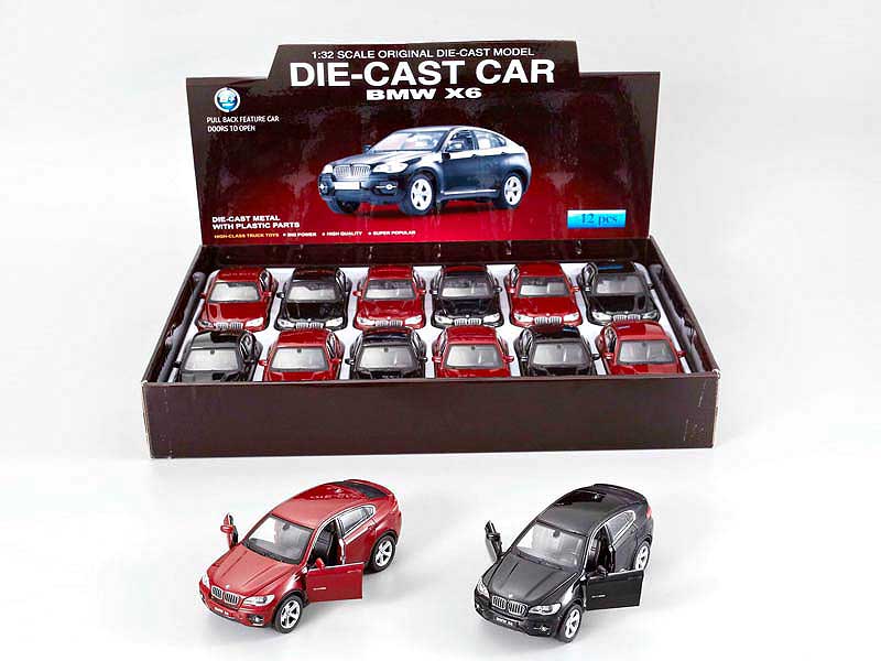1:32 Die Cast Car Pull Back W/L_M(12in1)) toys