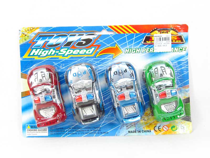 Pull Back Police Car(4in1) toys