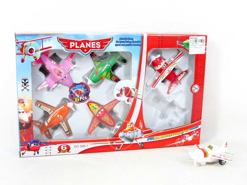 Pull Back Plane(6in1) toys