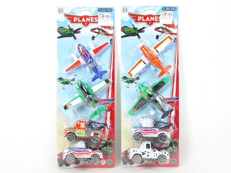 Pull Back Plane & Pull Back Car(4in1) toys