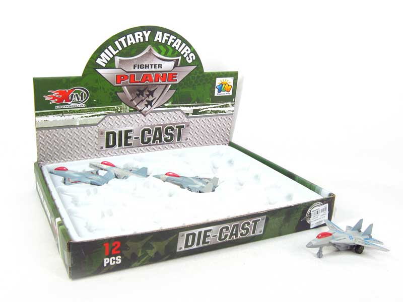 Die Cast Battle Plane Pull Back(12in1) toys