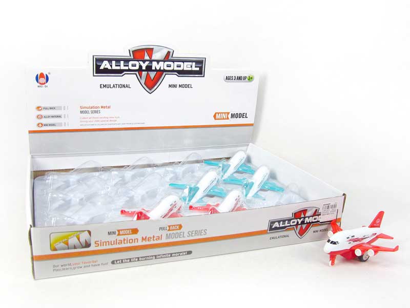 Die Cast Airplane Pull Back(12in1) toys