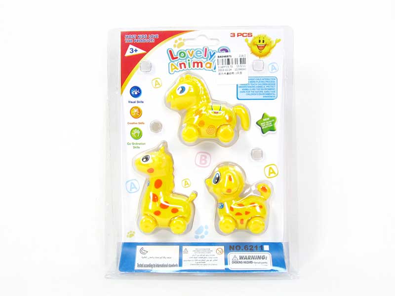 Pull Back Animal(3in1) toys