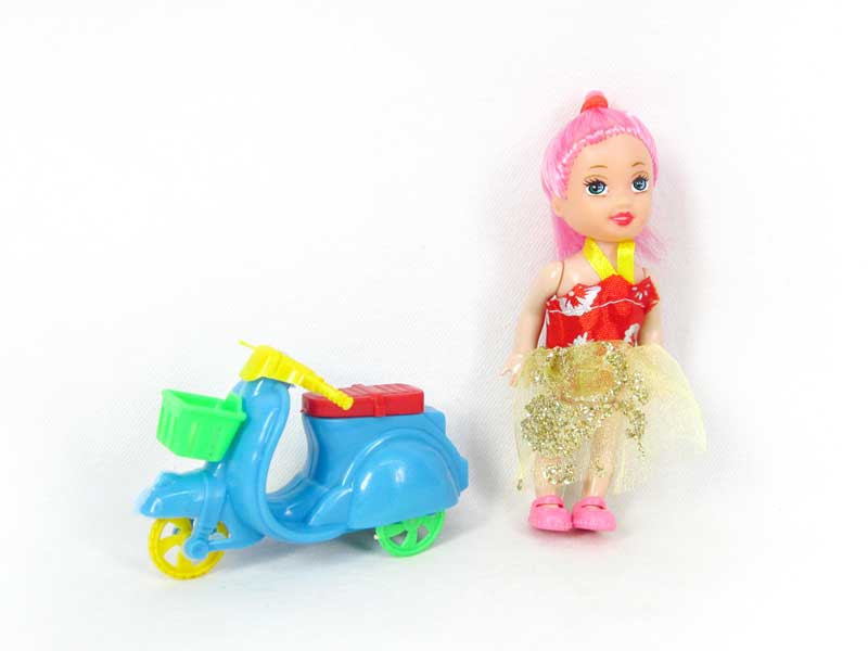 Pull Back Motorcycle & Doll(4C) toys
