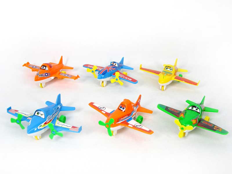 Pull Back Plane(6in1 toys