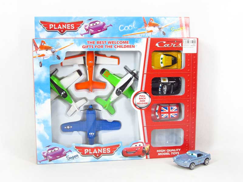 Pull Back Plane & Pull Back Car(8in1) toys