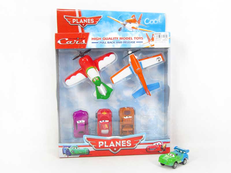 Pull Back Plane & Pull Back Car(6in1) toys