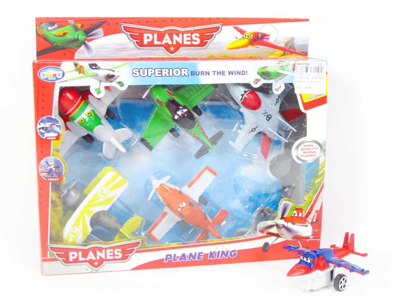 Pull Back Plane(6in1) toys